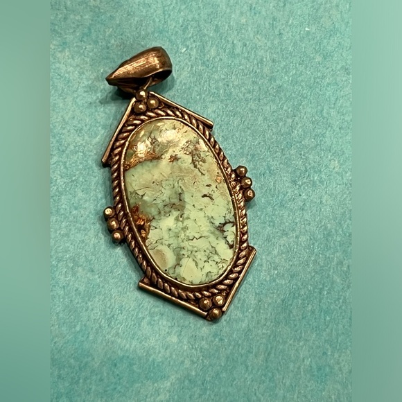 1970s turquoise pendant - Picture 5 of 7